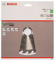 BOSCH Optiline Wood 190х2,0х30 мм, 24 зуба - Пильний диск для циркулярних пилок ручних