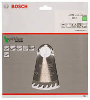 BOSCH Optiline Wood 190х2,0х30 мм, 48 зубів - Пильний диск для циркулярних пилок ручних