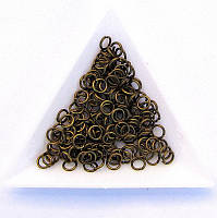 З'єднувальні кільця діаметр 5 мм товщина 0,7 мм бронза (приблизно 0,5 кг)