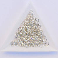 З'єднувальні кільця діаметр 6 мм товщина 0,7 мм св. срібло (приблизно 0,5 кг)