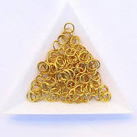 З'єднувальні кільця діаметр 6 мм товщина 0,7 мм золото (приблизно 0,5 кг)