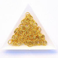 З'єднувальні кільця діаметр 7 мм товщина 0,7 мм золото (приблизно 0,5 кг)