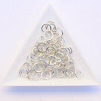 З'єднувальні кільця діаметр 8 мм товщина 0,7 мм св. срібло (приблизно 0,5 кг)