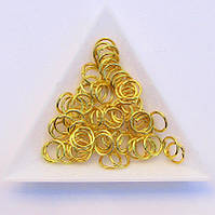 З'єднувальні кільця діаметр 8 мм товщина 0,7 мм золото (приблизно 0,5 кг)