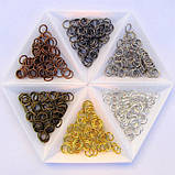 З'єднувальні кільця діаметр 8 мм товщина 0,9 мм нафти (10 г), фото 2