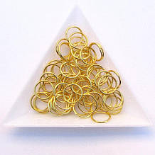 З'єднувальні кільця діаметр 10 мм товщина 1,2 мм золото (приблизно 0,5 кг)