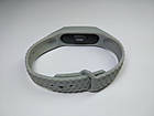 Ремінець Xiaomi Mi Band 2 MiJobs силіконовий рифлений Сірий / Білий 1089P, фото 3