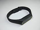 Ремінець Xiaomi Mi Band 2 MiJobs силіконовий рифлений Чорний / Зелений 1089P, фото 4