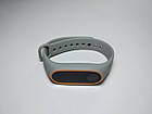 Ремінець Xiaomi Mi Band 2 MiJobs силіконовий з рамкою Сірий / Помаранчевий 1088P, фото 4