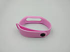 Ремінець Xiaomi Mi Band 2 MiJobs силіконовий з рамкою Світло-рожевий / Білий 1088P, фото 3