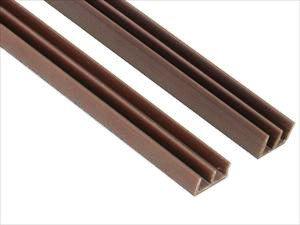 Профиль для стекла Ш-образный пластик 2,5 метра (верх+низ) цвет белый и ...