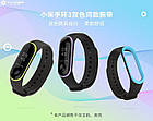 Ремінець Xiaomi Mi Band 4 / 3 MiJobs силіконовий з рамкою Чорний / Зелений 1644P, фото 5