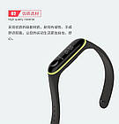Ремінець Xiaomi Mi Band 4 / 3 MiJobs силіконовий з рамкою Чорний / Зелений 1644P, фото 7