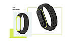 Ремінець Xiaomi Mi Band 4 / 3 MiJobs силіконовий з рамкою Чорний / Зелений 1644P, фото 4