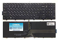 Оригинальная клавиатура для ноутбука Dell Inspiron 15-3000 rus, black, подсветка