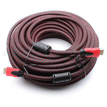 Кабель HDMI v1.4 з феритами в обплетенні (добру якість), 15 м, фото 3