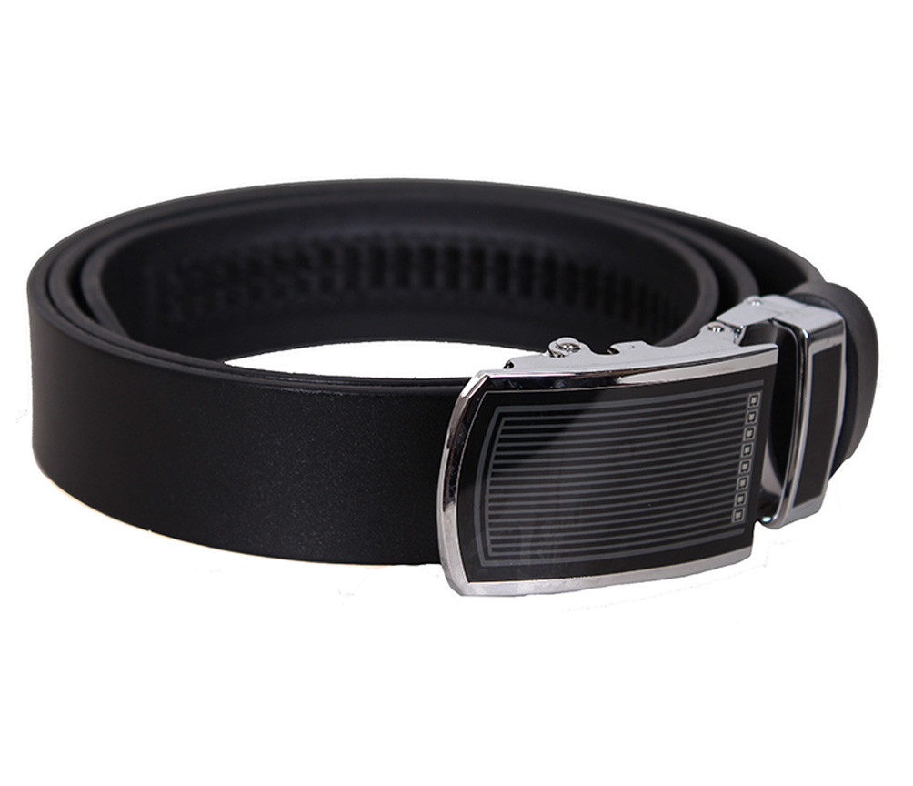 Чоловічий ремінь з натуральної шкіри під штани UK888-90 чорний, фото 1