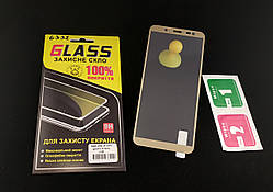 Захисне скло з золотими рамками для Samsung Galaxy J6 (2018) J600 повноекранна