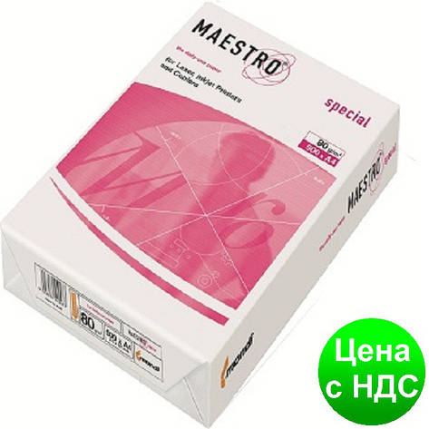 Папір Maestro Print А4, 80г/м2, 500листов A4.80.MG, фото 2