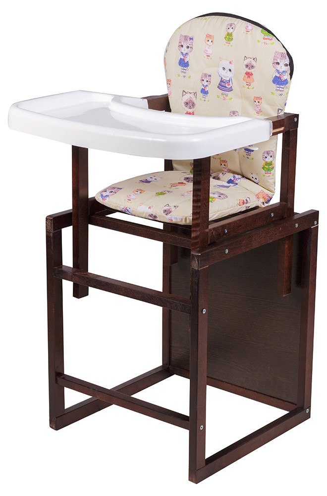 Стільчик - трансформер Babyroom Поні-220 тонований пластикова стільниця бежевий (кішечки)