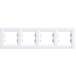 Рамка 4-місна горизонтальна біла Asfora Schneider Electric EPH5800421