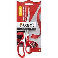 Ножиці Axent Shell, 18 см, біло-червоні 6304-06-A