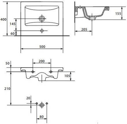 Умивальник CERSANIT Como, фото 2