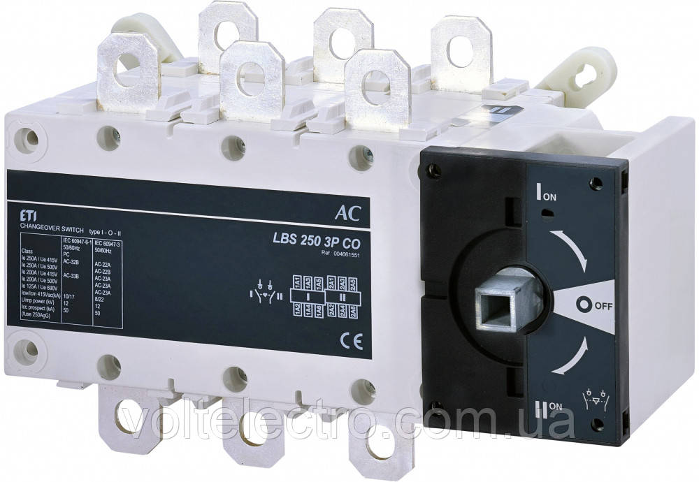 Перемикач навантаження ETI LBS400 3p CO "1-0-2" 400А (4661552)