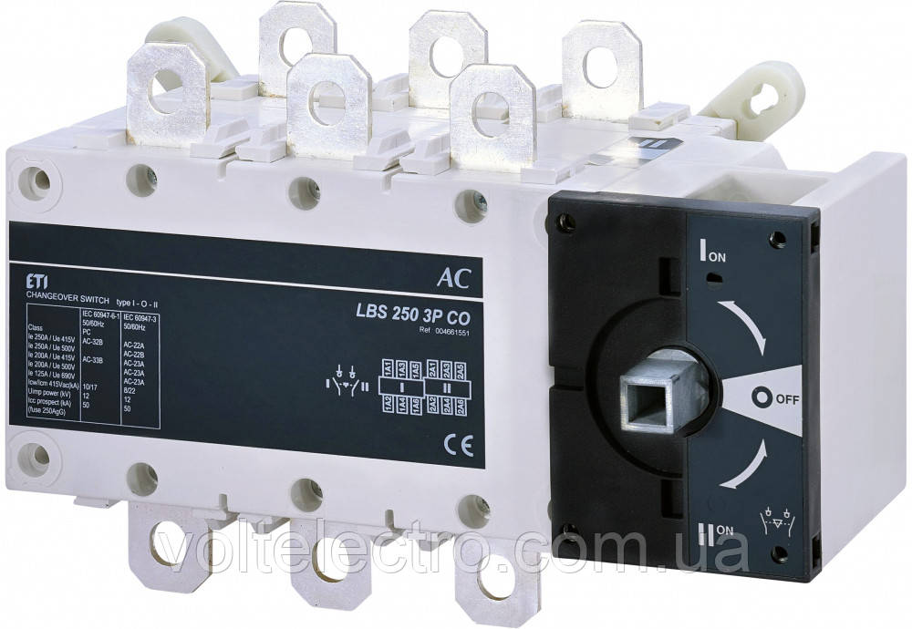 Перемикач навантаження LBS 250 3P CO (без рукоятки)
