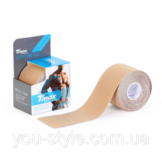 Кинезио тейп Tmax Tape 5см х 5м Синтетика Бежевий