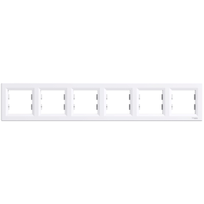 Рамка 6-місна горизонтальна біла Asfora Schneider Electric EPH5800621