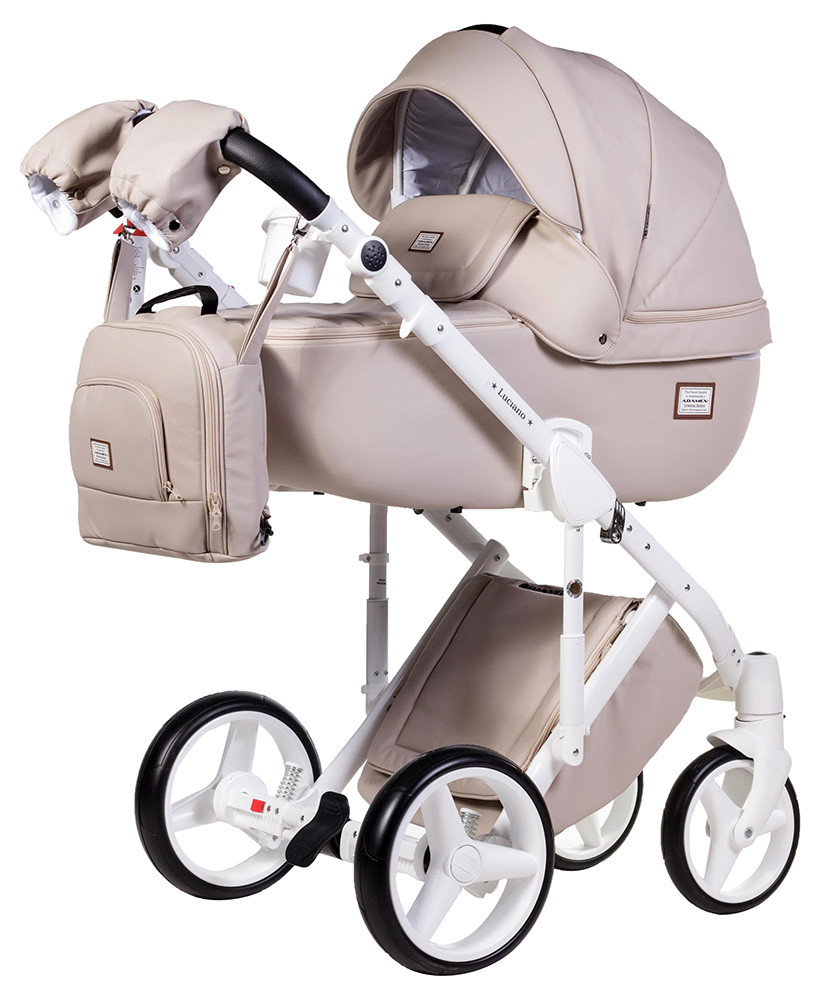 Коляска 2 в 1 Adamex Luciano ECO 11S світлий капучино, фото 1