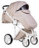 Коляска 2 в 1 Adamex Luciano ECO 11S світлий капучино, фото 5