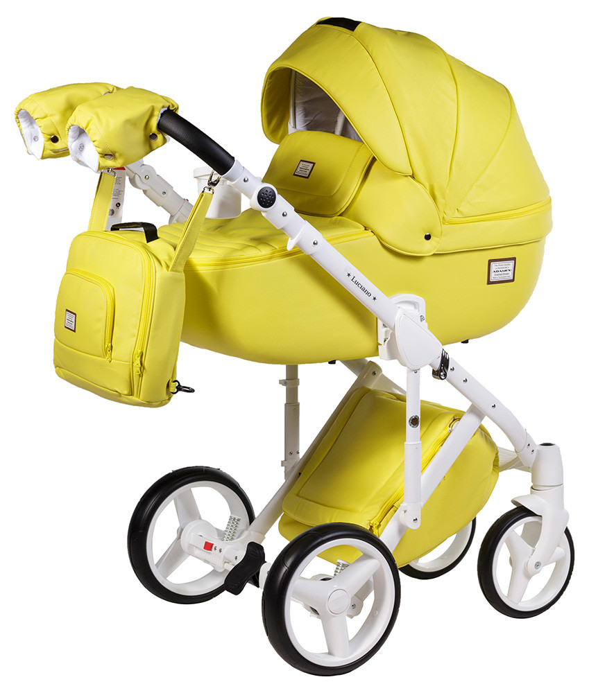 Коляска 2 в 1 Adamex Luciano ECO Q108 лимонний, фото 1
