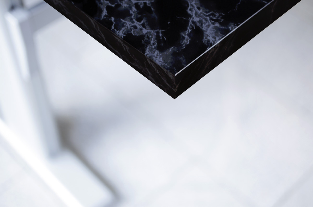 Великотекстурна (250 мкм) самоклейна плівка — Чорний мармур