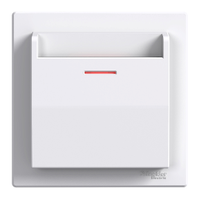 Вимикач картковий білий Asfora Schneider Electric EPH6200121, фото 1