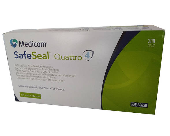 Самоклеючі пакети для стерилізації Safe-Seal Quattro 191*330, фото 2