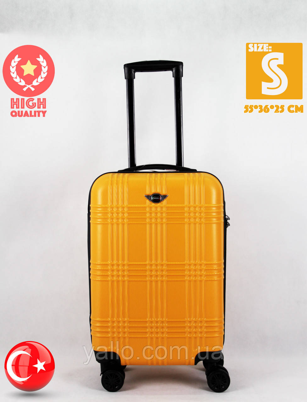 Валіза Турецький Ударостійкий з ВИСОКОЯКОСТІЧОЇ Поліпропілену. GEDOX 28 ORANGE, фото 1