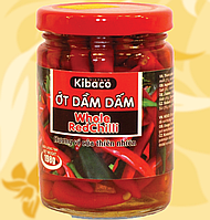 Перец чили маринованный, 500г красный, Вьетнам, Kibako Vietnam, Ot Dam Dam, Whole Red Chili