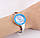 Жіночий годинник браслет Kimio 16 см блакитний циферблат, фото 3
