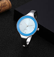 Женские часы браслет Kimio 16 см голубой циферблат