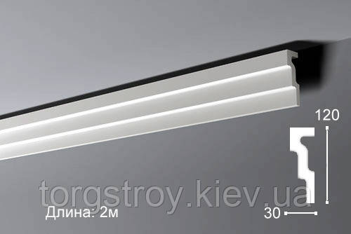 Карниз стельовий/ молдинг M1 (2 м), Nomastyl (NMC), фото 1
