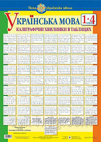 Каліграфічні хвилинки. Таблиці з української мови. 1-4 клас. (НУШ)