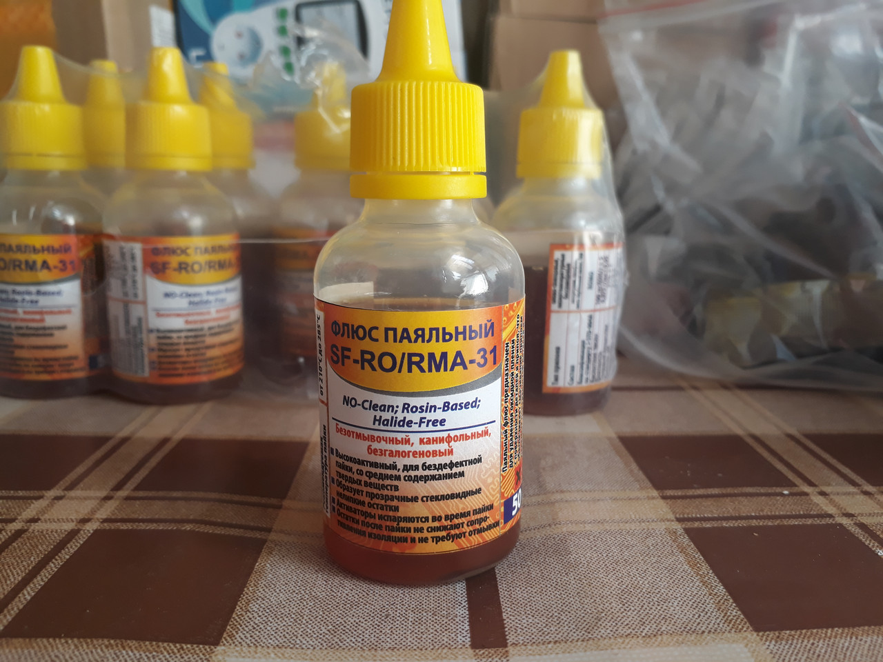 Флюс паяльний SF-RO/RMA-31 (безвідмивальний, безгалогенний, каніфольний) 50 мл, фото 1