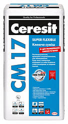 Клей для плитки Ceresit СМ-17 (25 кг) супер еластичний