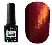 Гель-лак Kira Nails Cat Eye №002 (винно-золотой, магнитный), 6 мл