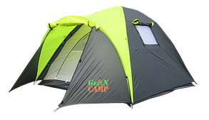 Палатка 3 містна Green Camp 2 входи туристична з тамбуром 1011-2