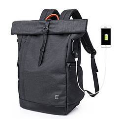 Рюкзак для ноутбука з водовідштовхувальним покриттям темно-сірий