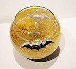 Декоративная гелевая свеча Чародейка шар Хэллоуин желтый, фото 2