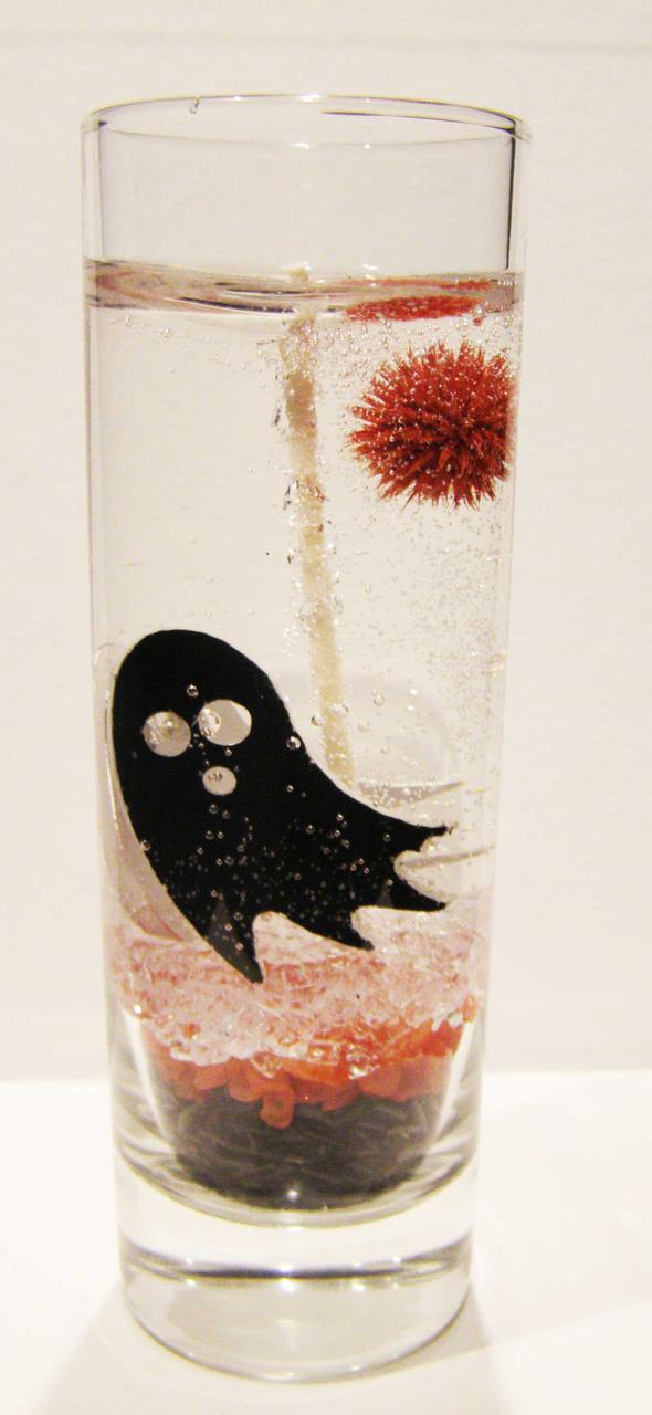 Декоративна гелева свічка Чародійка Хеллоуїн висока червона, фото 1